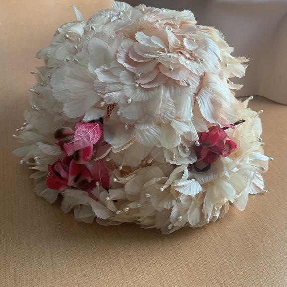 vintage hat/with flowers - Picture 11 of 14